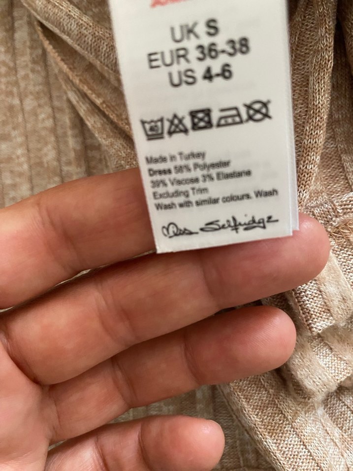 Bej Uzun Kollu Triko Kadın Hırka - Görsel 3