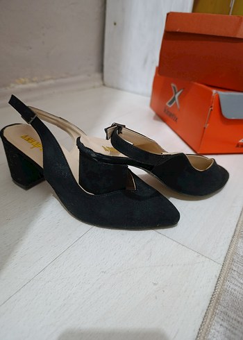 Siyah Tokalı Kadın Topuklu Ayakkabı - Görsel 7