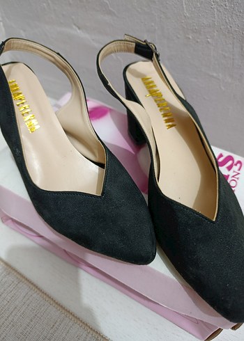 Siyah Tokalı Kadın Topuklu Ayakkabı - Görsel 2