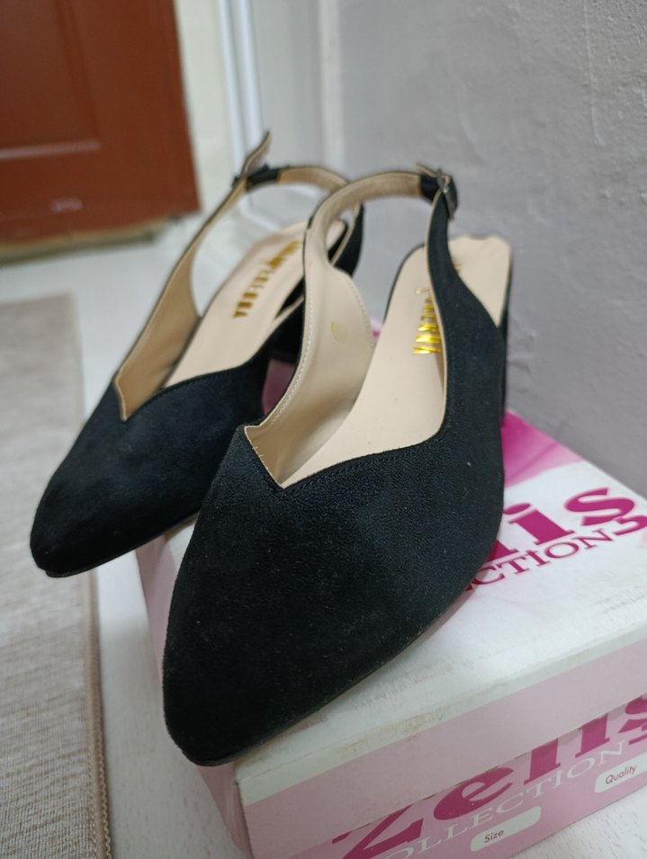 Siyah Tokalı Kadın Topuklu Ayakkabı - Görsel 5