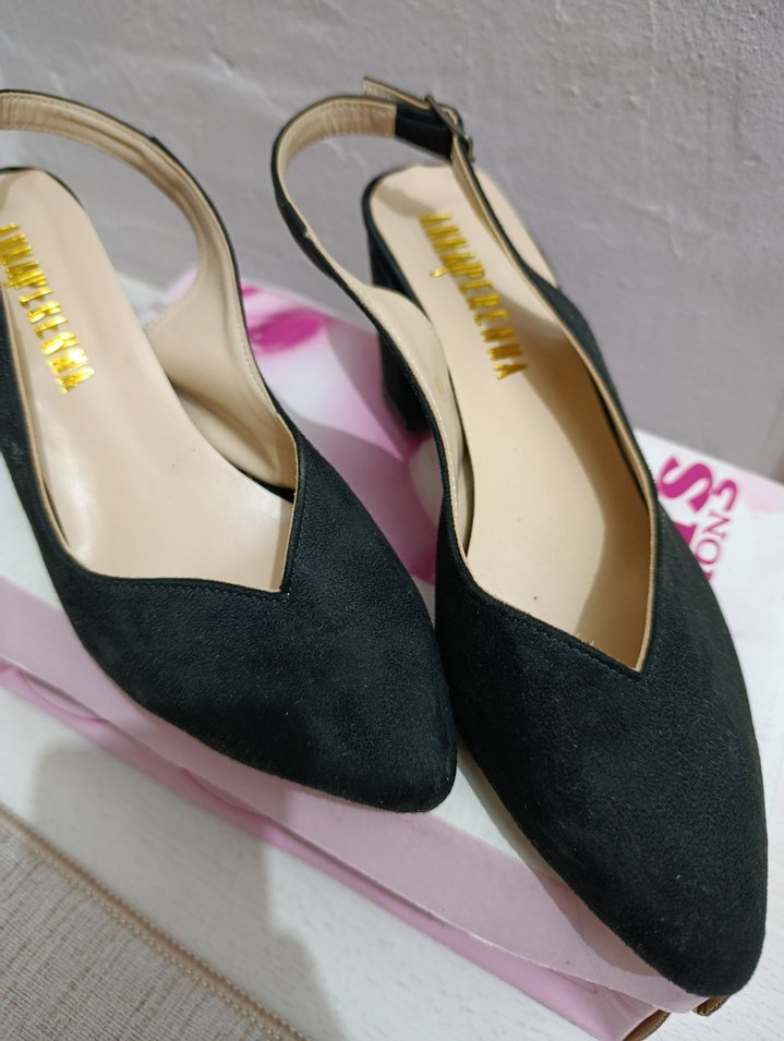 Siyah Tokalı Kadın Topuklu Ayakkabı - Görsel 3