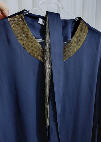 yarasa kollu lacivert ferace - Görsel 2