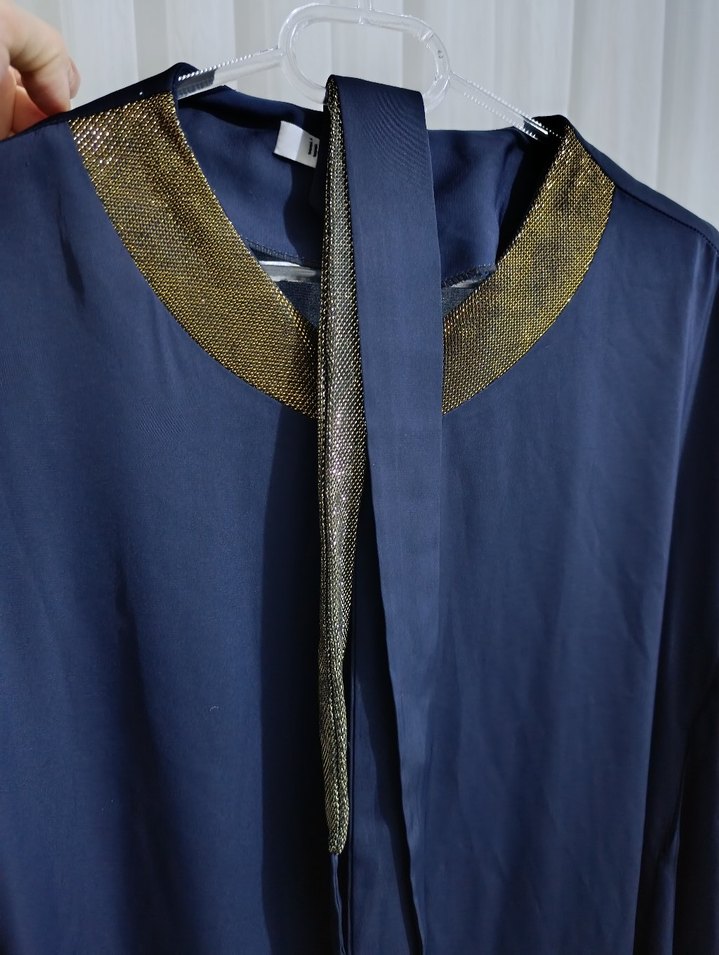 yarasa kollu lacivert ferace - Görsel 2