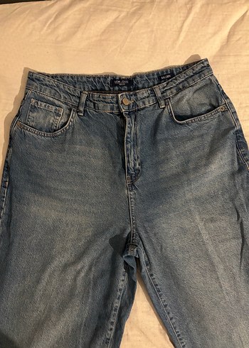 Geniş Kesim Mavi Denim Kadın Pantolon