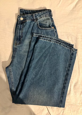 Diğer Kadın Mavi Loose Fit Midi Denim Jean