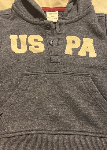 Koyu Gri Kapüşonlu Erkek Çocuk Sweatshirt - Görsel 2