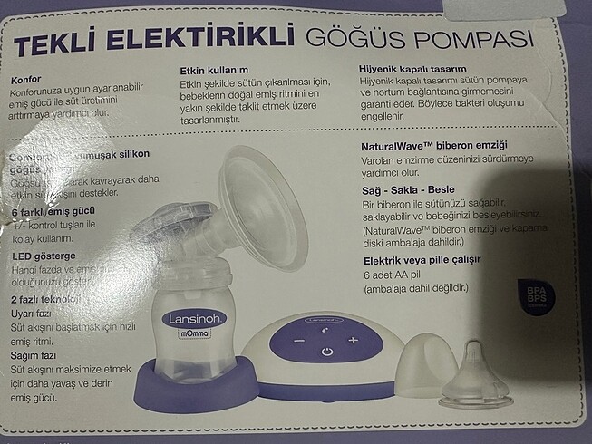 Lansinoh Süt sağma makinası
