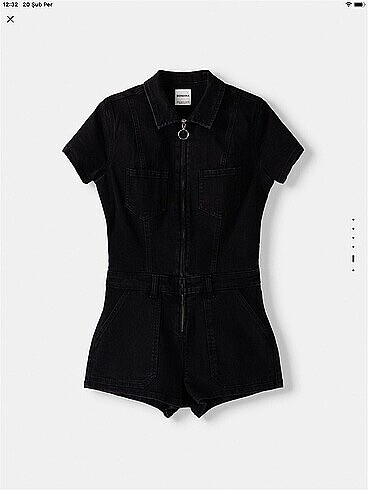 Bershka Kısa kot tulum ETİKETLİ