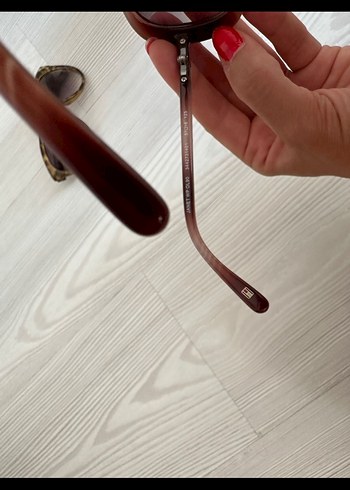 Kahverengi Şeffaf Vintage Kadın Güneş Gözlüğü - Görsel 4