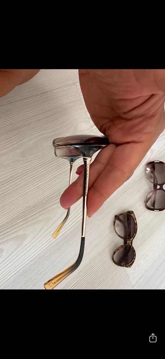 Kahverengi Şeffaf Vintage Kadın Güneş Gözlüğü - Görsel 3