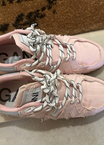 Pembe Kadın Sneakers ganni marka beymenden alındı - Görsel 4