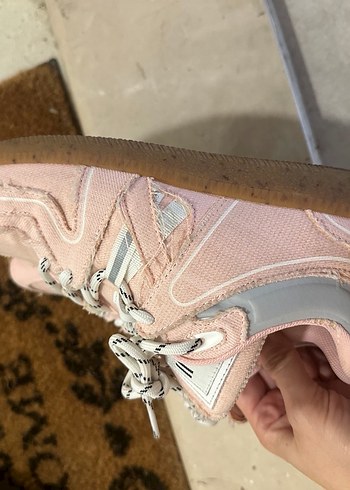 Pembe Kadın Sneakers ganni marka beymenden alındı - Görsel 5