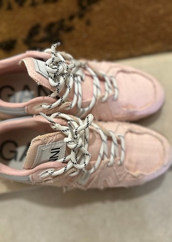 Pembe Kadın Sneakers ganni marka beymenden alındı - Görsel 3