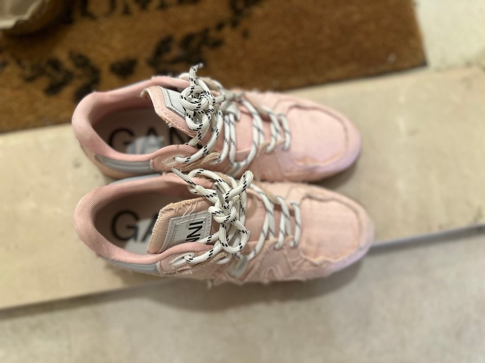Pembe Kadın Sneakers ganni marka beymenden alındı - Görsel 3