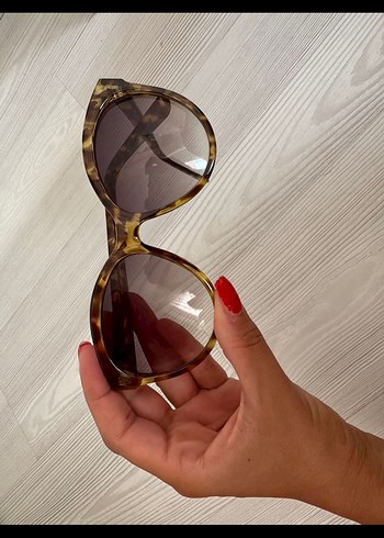 Şeffaf Kahverengi Gri Kadın Güneş Gözlüğü - Görsel 2