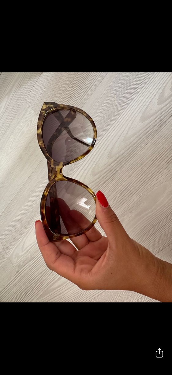 Şeffaf Kahverengi Gri Kadın Güneş Gözlüğü - Görsel 2