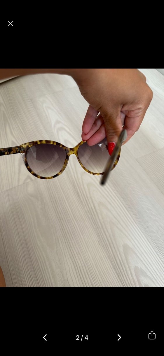 Şeffaf Kahverengi Gri Kadın Güneş Gözlüğü - Görsel 4