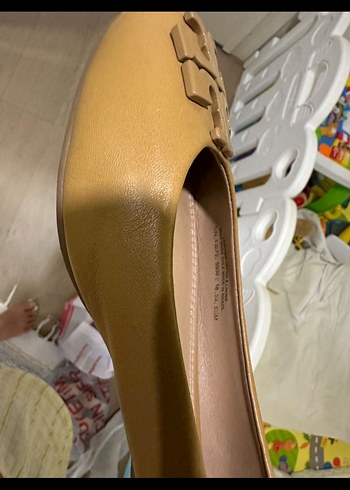 Bej Kadın Tokalı Blok Topuklu Babet - Görsel 3