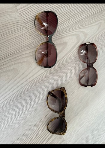 Şeffaf Kahverengi Kadın Güneş Gözlüğü - Görsel 2