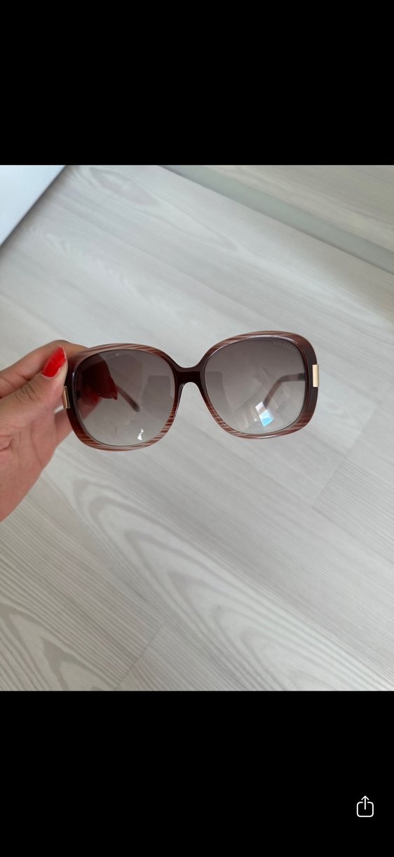 Şeffaf Kahverengi Kadın Güneş Gözlüğü - Görsel 3