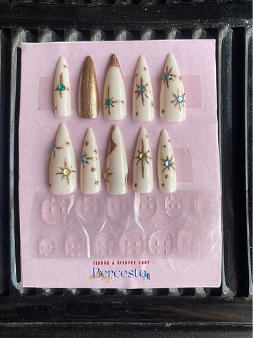 Takma Tırnak El yapımı Nail artlı 10'lu