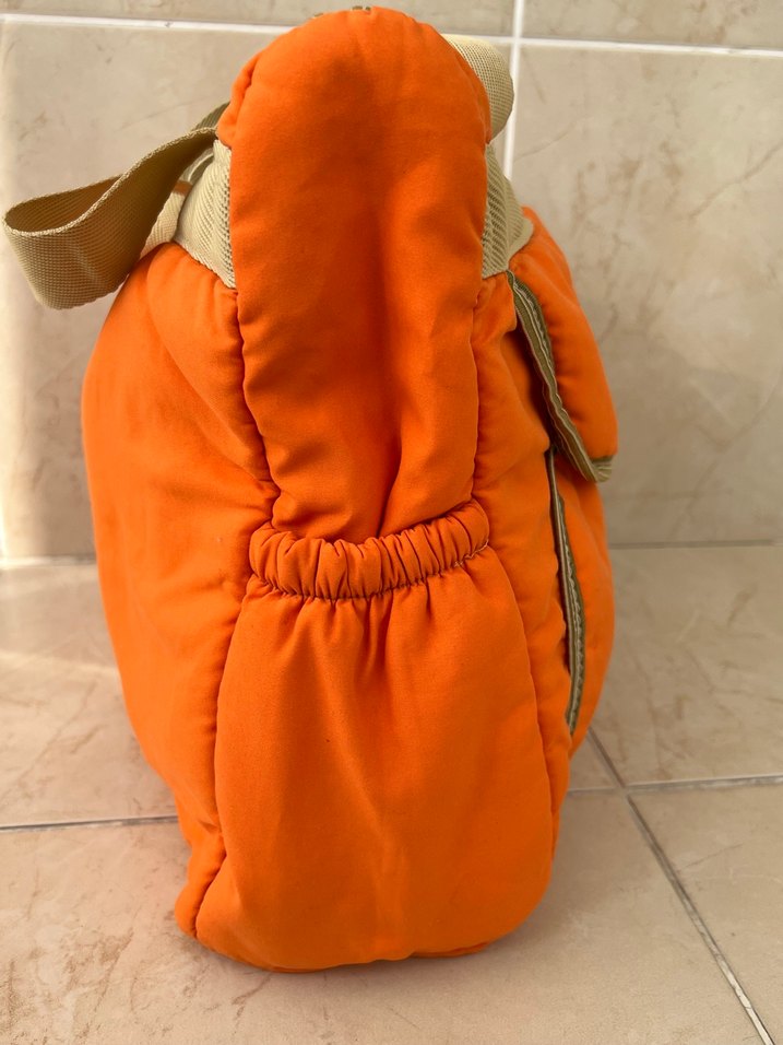 Renkli Baskılı Turuncu Bebek Çantası - Görsel 3