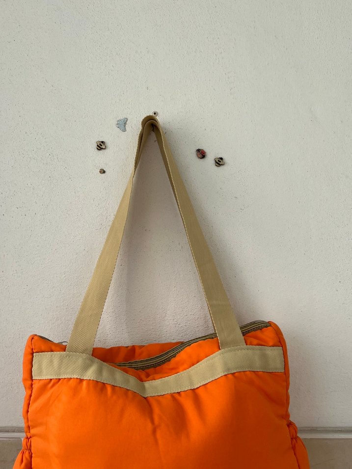 Renkli Baskılı Turuncu Bebek Çantası - Görsel 4