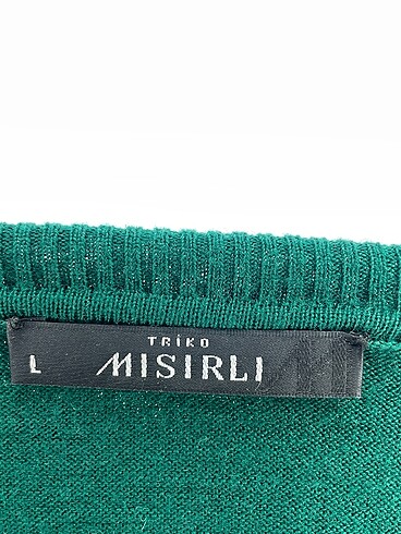 l Beden yeşil Renk Triko Mısırlı Kazak / Triko %70 İndirimli.