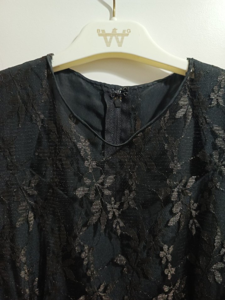 Dantel Detaylı Siyah Midi Gotik Elbise - Görsel 5