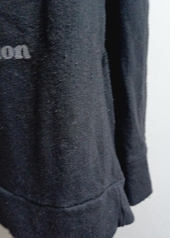 Gri Kapüşonlu Çiçek Baskılı Kadın Sweatshirt - Görsel 4