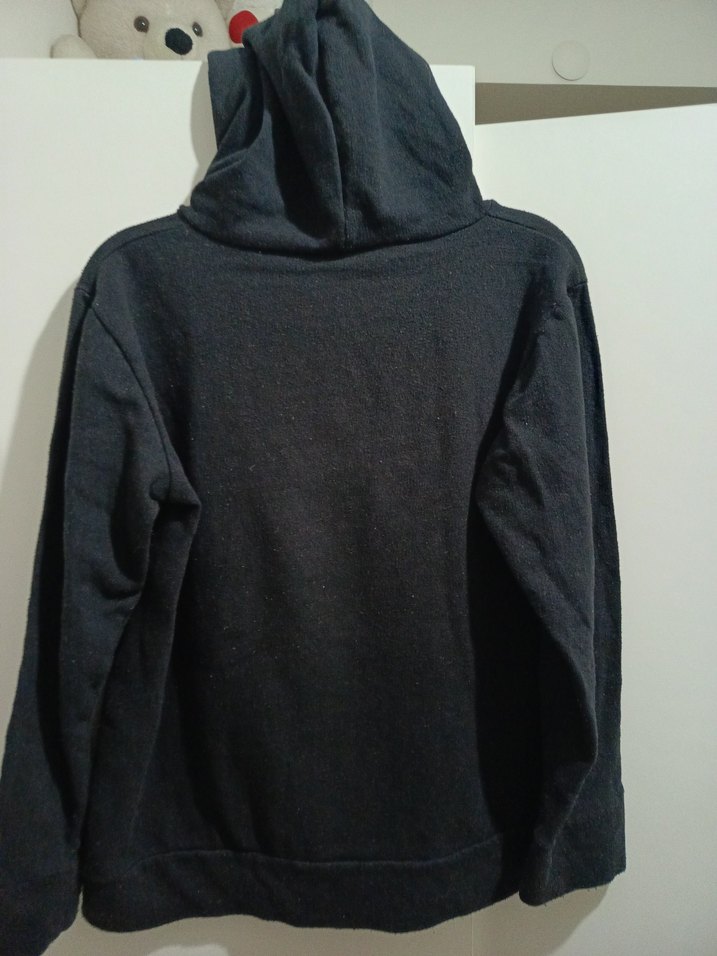 Gri Kapüşonlu Çiçek Baskılı Kadın Sweatshirt - Görsel 2