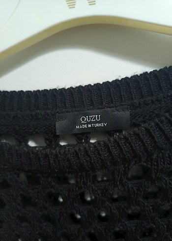 Siyah Örgü Kadın Kazak - Görsel 2