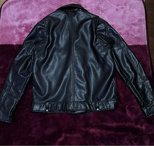 Zara Zara Suni Deri Biker Ceket Unisex