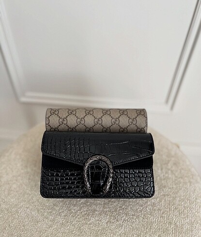Gucci Siyah Kroko Çanta