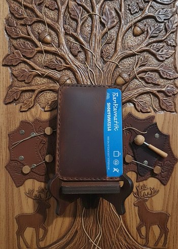Kahverengi Bohem %100 Hakiki Deri Erkek Cüzdanı - Görsel 2