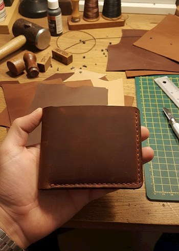 Taba  Vintage %100 Hakiki Deri Erkek Cüzdan - Görsel 2