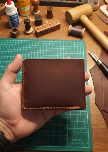 Taba  Vintage %100 Hakiki Deri Erkek Cüzdan - Görsel 3