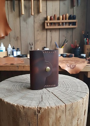 %100 Hakiki Deri Kahverengi Kartlık - Görsel 2