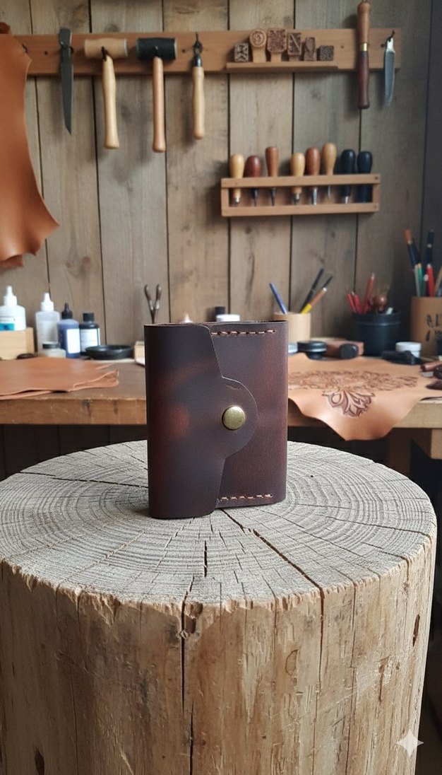 %100 Hakiki Deri Kahverengi Kartlık - Görsel 2