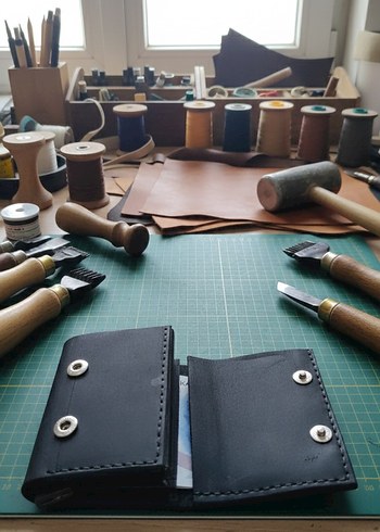 Siyah Hakiki Deri Cüzdan Kartlık - Görsel 3