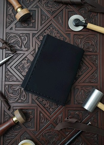 Siyah Hakiki Deri Cüzdan Kartlık - Görsel 4