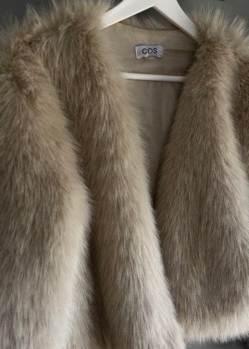 Zara Bej Kadın Kürk Detaylı Midi Kaban