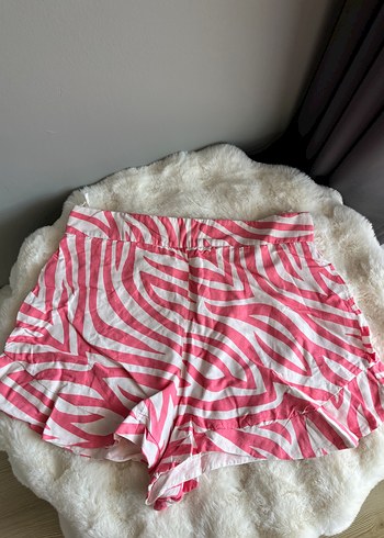 l Beden Pembe Zebra Desenli MiniBluzu