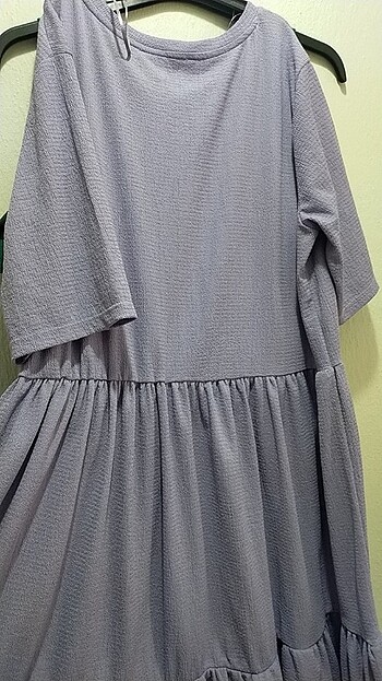 xl Beden mor Renk Kısa kol 4 mevsim elbise