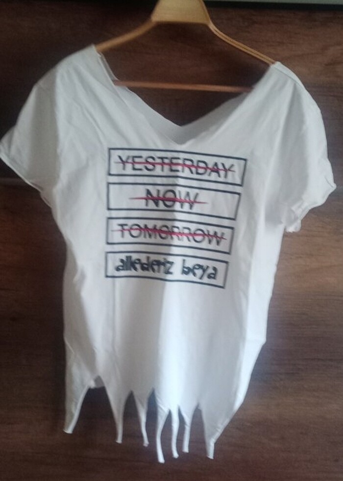 Çılgın yazílı çılgın kesimli 4 tshirt - Görsel 5