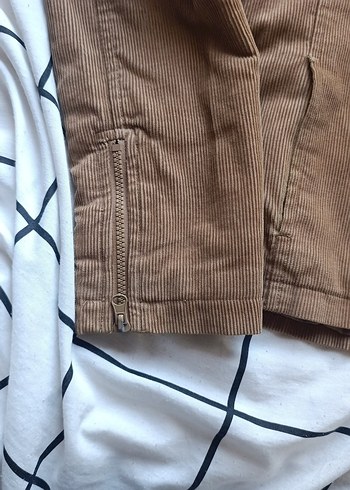 Bej kadife Kadın Ceket - Görsel 5