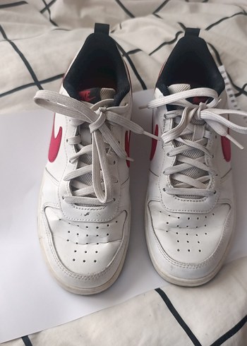 Beyaz Kırmızı Bağcıklı Spor Ayakkabı - Görsel 2