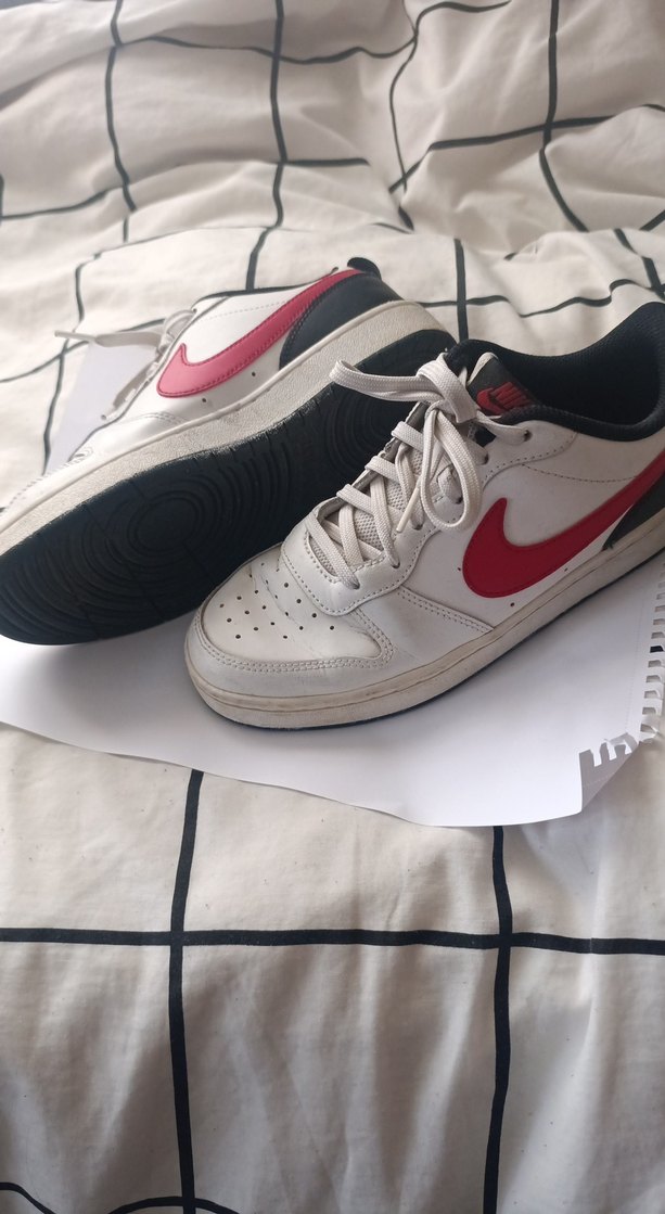 Beyaz Kırmızı Bağcıklı Spor Ayakkabı - Görsel 4