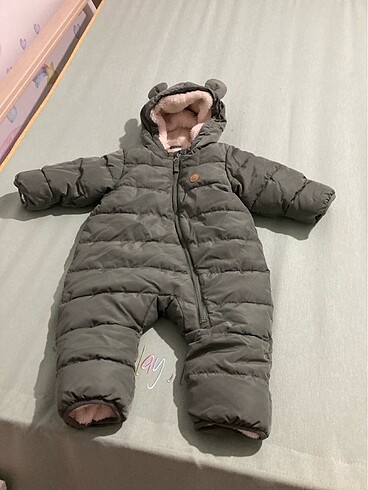 3-6 Ay Beden haki Renk Hm bebek mont tulum 4-6 ay