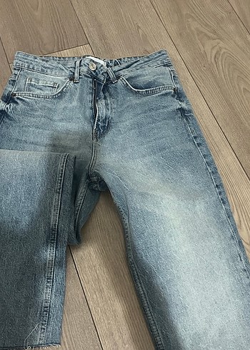 Zara düğmeli gri  kot pantolon - Görsel 2